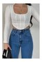 Christian 90's Mid Blue Palazzo Loose-Leg Super High-Waist Jeans - 4
