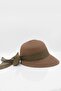 Women's Bow Detailed Brown Straw Hat