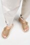 Begonia Women's Genuine Leather Single Strip Mink Slippers - 7