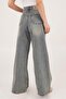 Washed High Waist Wide Leg Baggy Jeans - 4
