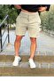 Men's Gray Shorts Slimfit Mold Cotton Fabric - 3