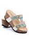 Gj Giorgia Wedge Heel Stone Detailed Comfortable Women's Slippers - 3
