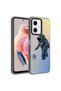 Redmi Note 12 4g Case Patterned Vrdr Dragon Hard Cover - Astronaut