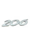 بيجو 206 حروف صندوق السيارة الخلفي كروم 7093