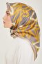 Silk Scarf 2024 Summer - 9123-38 Gray Yellow Twill - 2