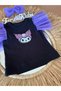 Girl's Lilac Color Tutu Skirt Blouse Bandana and Socks Set - 4