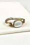 Pure Copper Women's White Cat Eye Ring Adjustable Trend (Gift, Birthday, Daily) - 2