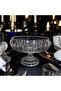 Cut Crystal Round Standing Presentation Bowl 22 Cm Salad Presentation Bowl