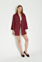 Women's Burgundy Linen Laced Kimono / Sevde Ugur - 2