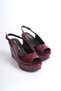 Juliet; Burgundy, Open Toe and Open Back, 9 cm Padded Heeled Women's Shoes (Please Provide the Product Angle for the Model) - 3