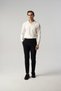 Italian Cut Striped Navy Blue Fabric Trousers 1000-02 - 2
