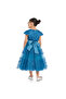 Elegant Blue Tulle Dress With Lace And Sequins - 3