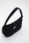 Black U11 Single Zipper Compartment Daily Sports Baguette Canvas Fabric Women's Hand and Shoulder Bag B:16 E: 26 - 6