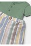 Baby Boy Polo Collar T-Shirt Shorts Set Green 1217 - 3