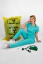 Unisex Turquoise Green Stretch Fabric Nurse Doctor Medical Scrubs Uniform Set - 2