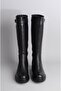 Seç 1013 Genuine Leather Women's Riding Boots Black - 6