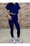Diving Fabric High Waist Tight Leg Sports Leggings - 5