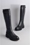 Seç 1013 Genuine Leather Women's Riding Boots Black - 4