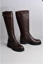 Seç 1013 Genuine Leather Women's Riding Boots Brown - 3