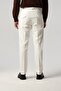 Italian Cut Pleated Buckle White Fabric Trousers 2199-123 - 6