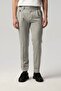 Gray Fabric Trousers with Pleated Front and Long Tongue 2306-27