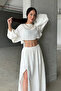 100% Cotton Muslin Bat Sleeve Blouse-Long Skirt Bohemian Two Piece Set