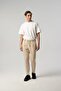 Elastic Waist Jogger Beige Trousers 2360-32 - 2