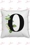 O Letter Alphabet Themed Flower Patterned Gift Pillow