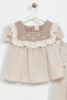 Lacy, Frilly, Embroidered, Elastic Waist, Eid Special Day 2-Piece Baby Girl Set - 2