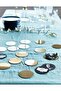 GLATTIS Brass-Colour Coasters with Holder, 8.5 cm, 6-Pack IKEA Stainless Steel Set - 4