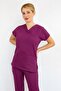 Unisex Light Plum Stretch Fabric Nurse Doctor Uniform Scrubs - 4