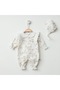 Woven Floral Romper and Hat 100% Cotton Newborn - 5