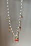 Summer Cherry Pearls Steel Necklace - 2