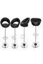 Set of 2 Round Soft Cushion Adjustable Height Bar stools Black - 5