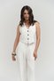 Pailey Backless Ecru Vest Pants Set - 2