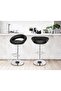 Set of 2 Round Soft Cushion Adjustable Height Bar stools Black - 6