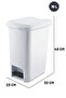 2 Pcs Pedal Trash Can 15 Liters White Trash Can Slim Pedal Trash Can 15 Liters 40 cm White - 5
