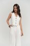 Pailey Backless Ecru Vest Pants Set
