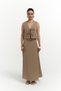 Orsha Beige Vest Skirt Set - 4