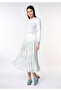 Premium Wide Corset Pleated Digital Print Crinkled Chiffon Midi Skirt (85CM) Length