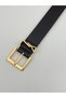 Acıkahve Square Gold Buckle Women's Belt. Jacket Belt, Dress Belt, Trouser Belt, Shirt Belt - 3