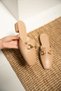 Sangi Nude Buckle Detailed Women's Slippers
