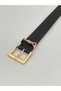 Acıkahve Square Gold Buckle Women's Belt. Jacket Belt, Dress Belt, Trouser Belt, Shirt Belt - 4