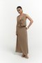 Orsha Beige Vest Skirt Set - 6