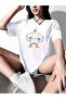 Oversize Muscular Duck Athlete Printed Crew Neck T-Shirt