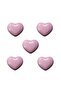 5 Pcs 100% Porcelain Heart Pink Handle Cabinet Drawer Handle Children's Room Handle - 2