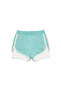 Mint-Ecru Two-Thread Ribbed Waist Girls' Shorts - 3