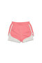 Salmon-Ecru Two-Thread Ribbed Waist Girls' Shorts - 2
