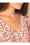Lupinn women's floral tie-up v-neck blouse - summer chic everyday top, new season trend blouse - 2