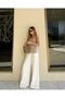 Women's Side Slit Side Gathered Strapless Crop Blouse - 2